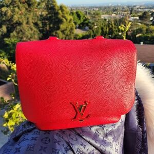 Red Hot LOUIS VUITTON Taurillon Volta Satchel